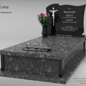 Steel Grey Nagrobek granitowy