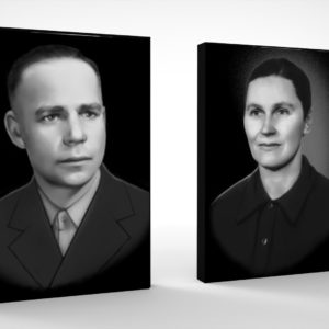 Płytka kamienna z grawerem