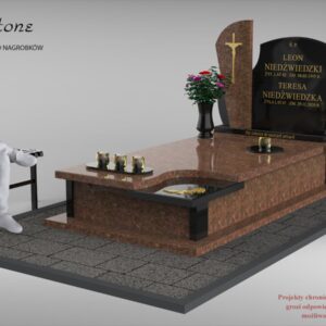 nagrobek granitowy brązowy