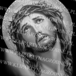 Głowa Jezusa na krzyżu grawer