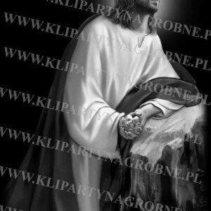 Jezus w Ogrójcu grawer na nagrobek