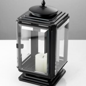 lampion ze stali czarny