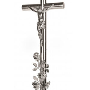 krzyż rurka z pasyjką i różami