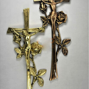 krzyż nagrobny mosiężny