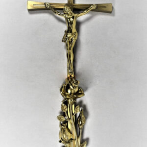 krzyż z różą złoty