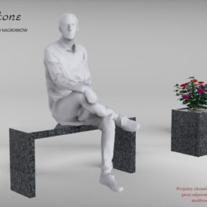 granitowa ławka cmentarna