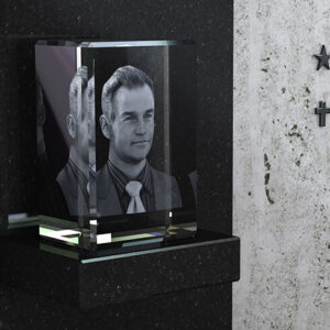 zdjęcie przestrzenne w szkle nagrobne