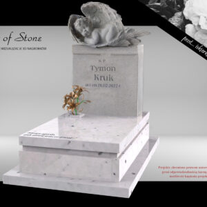 Nagrobek dziecięcy z rzeźbą aniołka