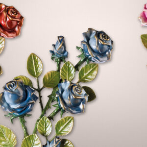 Róża z brązu kolorowa