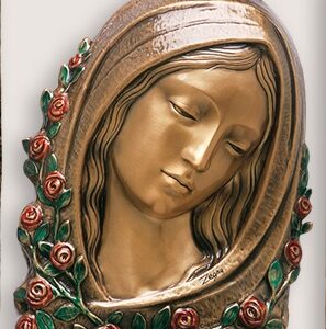 Matka Boża głowa na tablice nagrobną