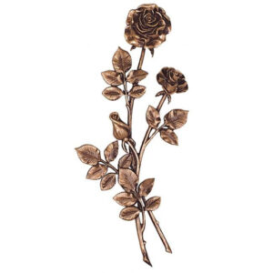 róża nagrobna z brązu