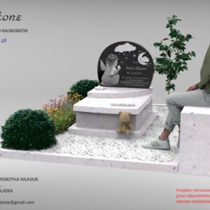 Nagrobek biały dla dziecka