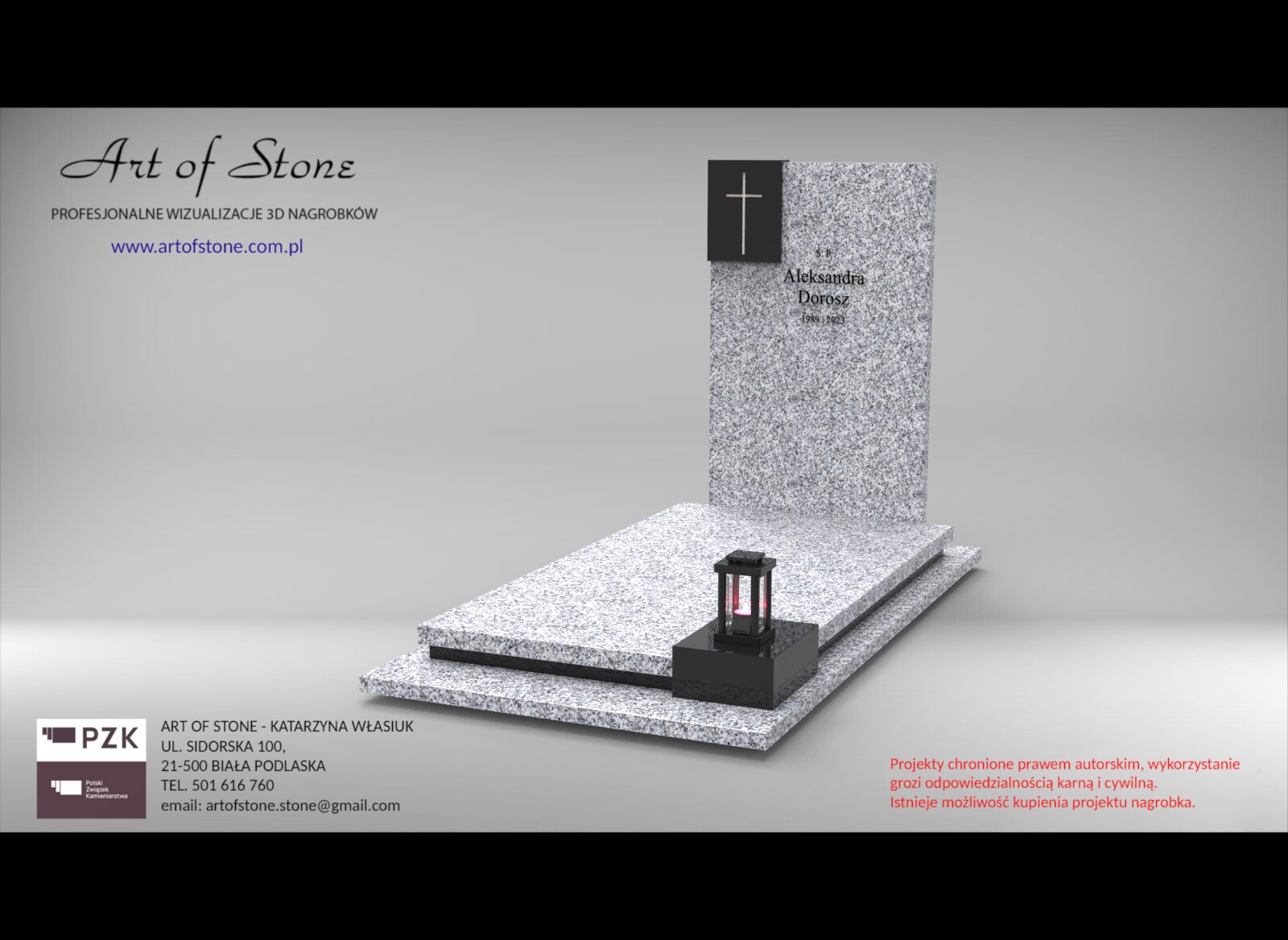 Nagrobek granitowy Tarn Jet Black