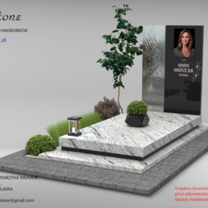 nagrobek ze skrzydłem