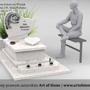 nagrobek z aniołkiem