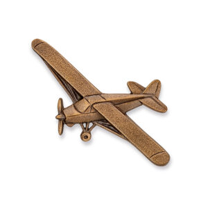 samolot z brązu na nagrobek