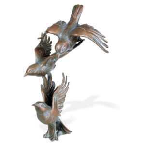 Ptaki z brązu na nagrobek